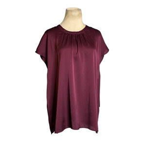 Vince Camuto eggplant purple tunic blouse size XXL